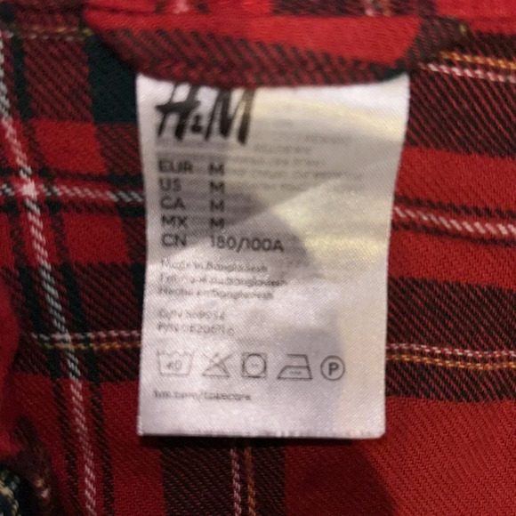 H&M plaid pyjamas Sz Medium - Picture 4 of 13